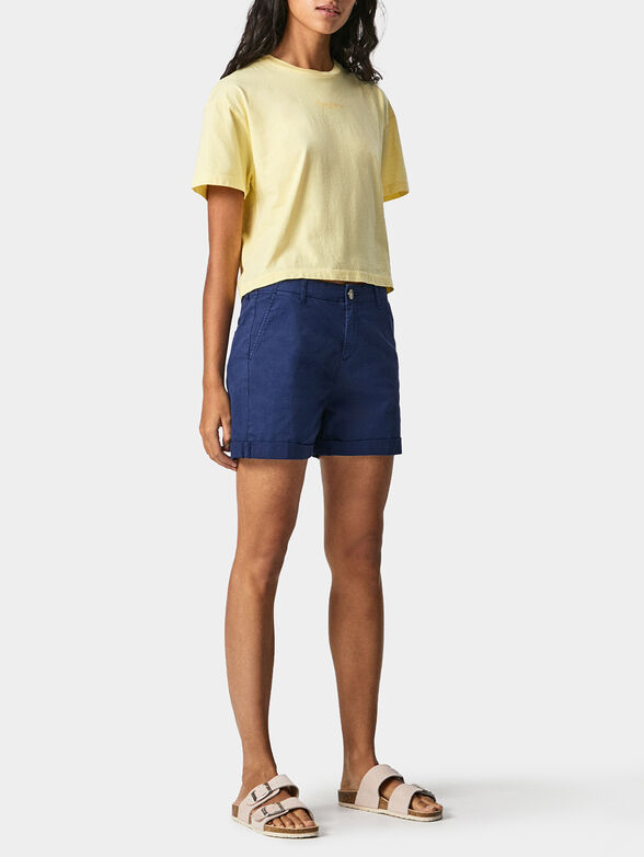 Light blue T-shirt NINA with logo detail - 2