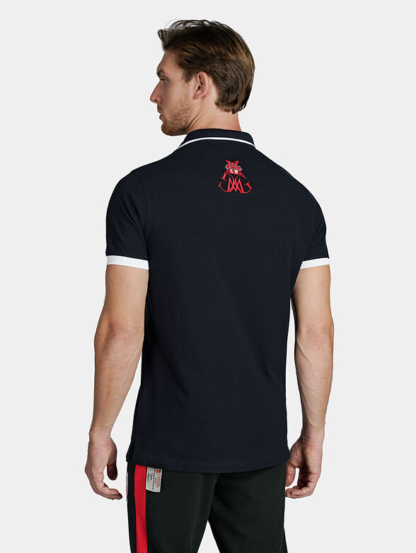 Cotton polo-shirt with contrasting embroideries - 4