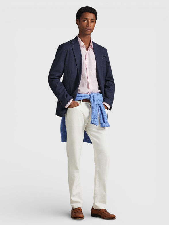 Linen shirt with logo embroidery - 2