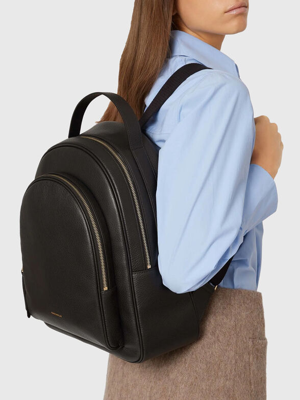 Black leather backpack  - 2