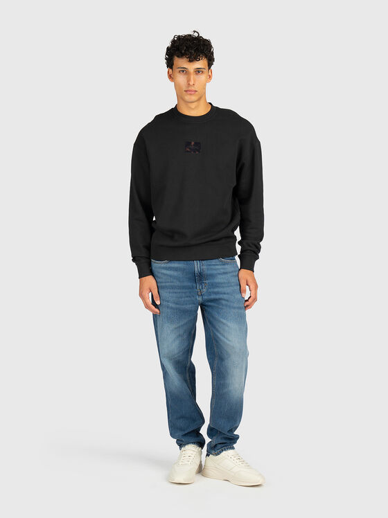 Black cotton sweatshirt - 1