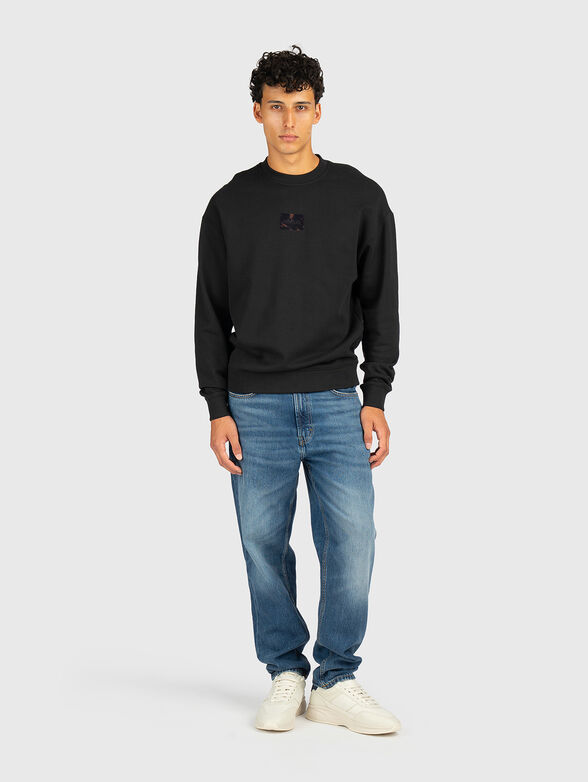 Black cotton sweatshirt - 1