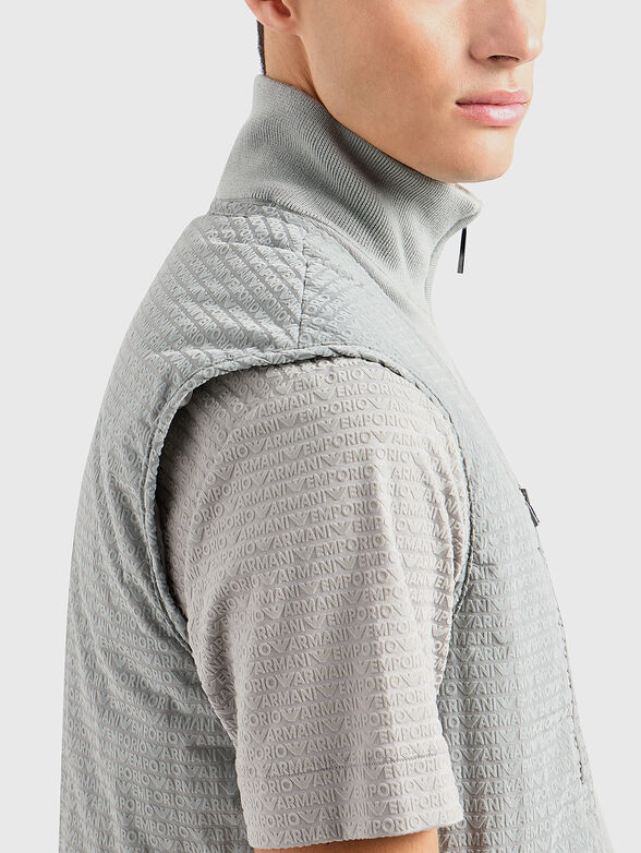Grey vest with zip - 4