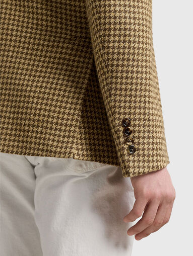 Slim blazer in wool and linen blend - 5