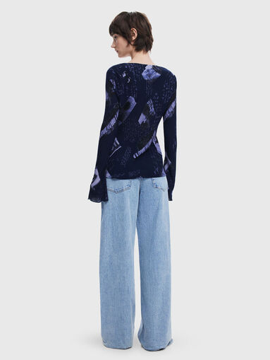 Long sleeve blouse with print - 3