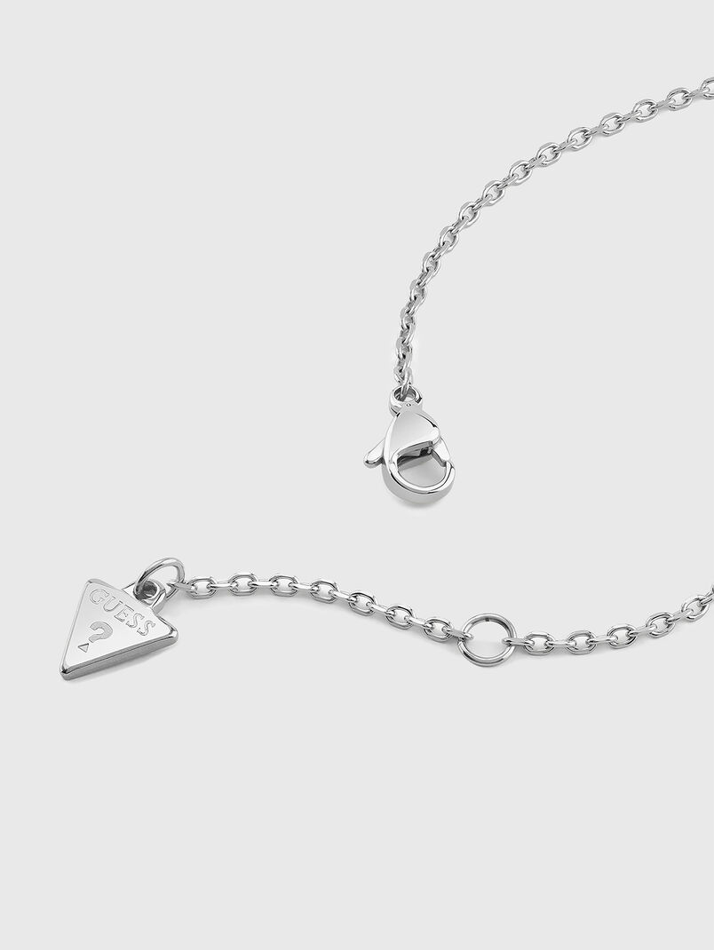 Gold necklace with rhinestones - 3