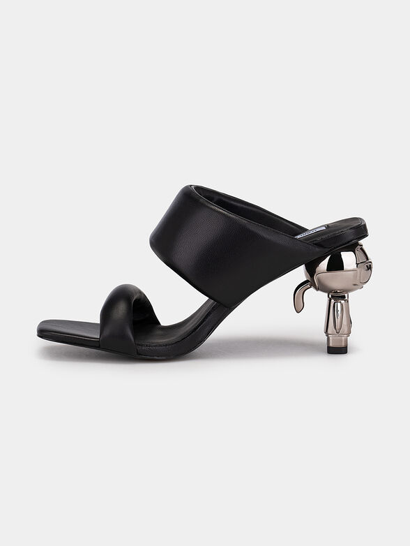 IKON black sandals with accented heels - 4