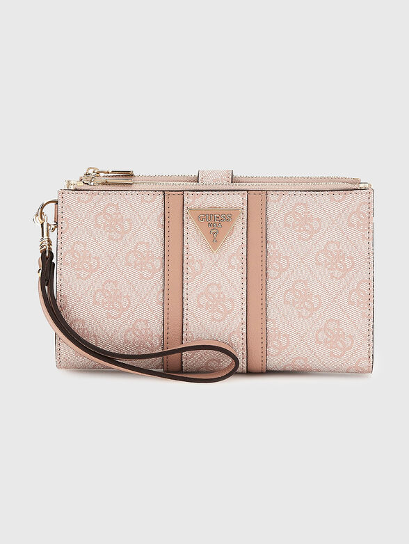 NOREEN wallet with 4G monogram print in beige - 1