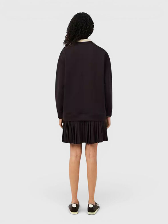 Pleated cotton-blend dress - 2