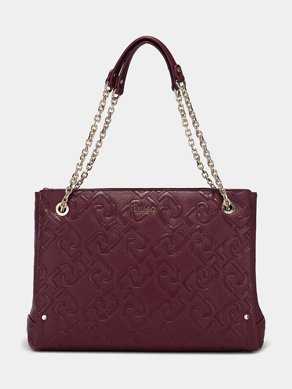 Boston bag with embossed logo print - 1