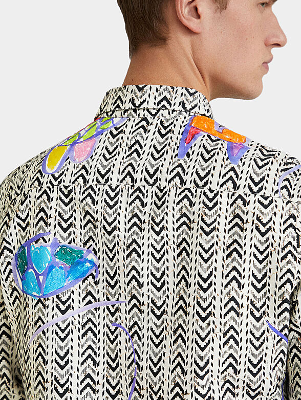 ALEJANDRO cotton shirt with art details - 6