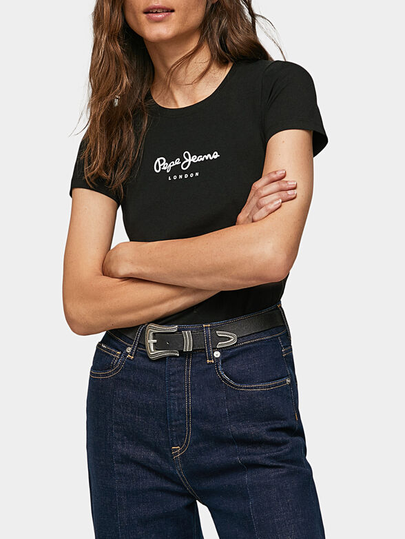 NEW VIRGINIA black T-shirt with logo detail - 1