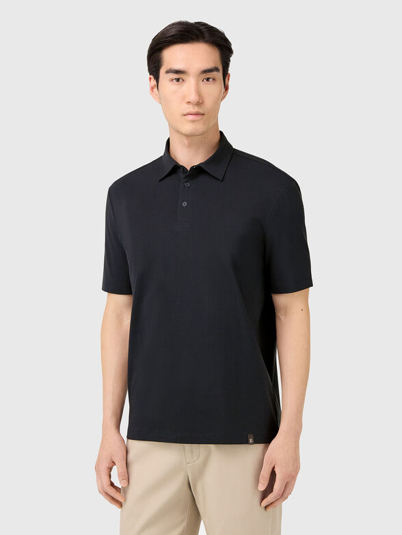 Short sleeved cotton polo shirt - 1