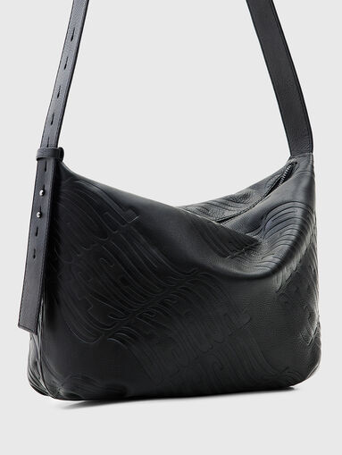 LOGORAMA black leather bag - 3