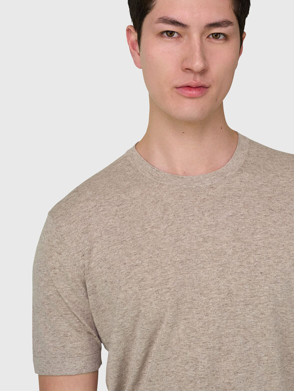 Cotton and linen T-shirt  - 4