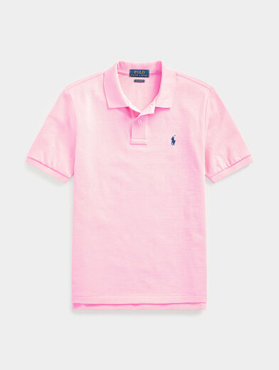 Pink Polo shirt with logo embroidery - 1