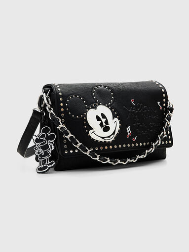 Black bag with eyelets and contrast elements - 5