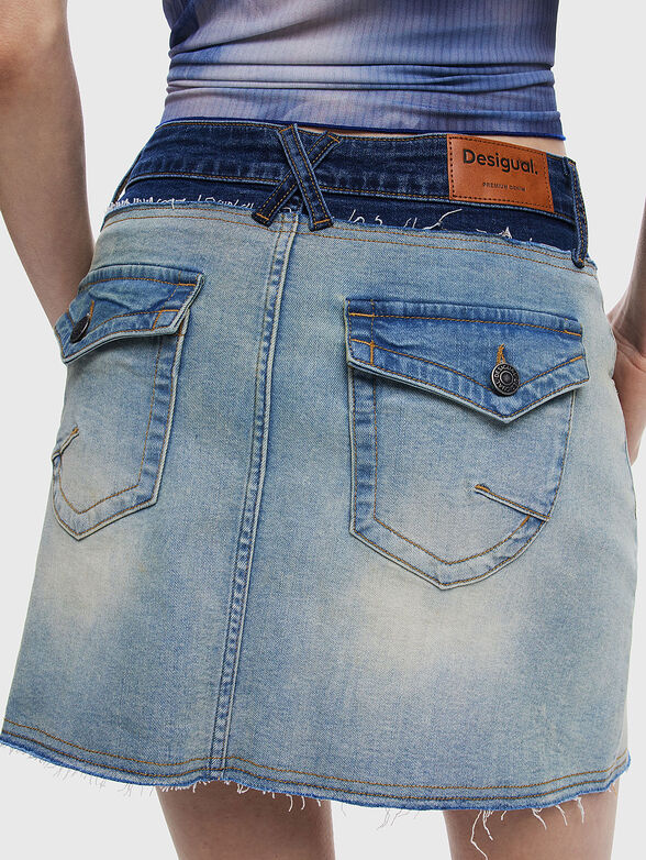 CINTU mini denim skirt with worn effect - 3