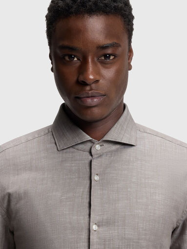 Cotton and linen shirt - 4