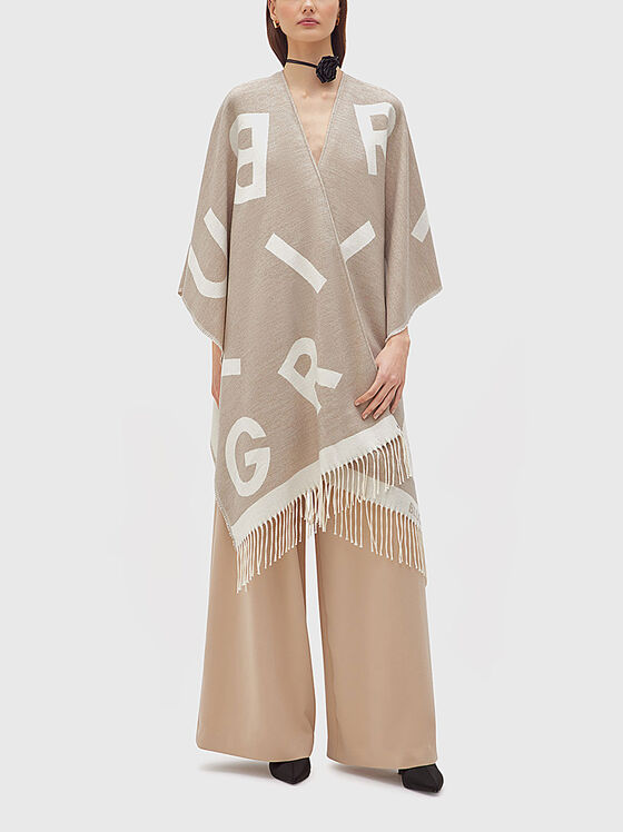 Poncho with monogram logo - 1