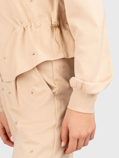 Sweatshirt with logo embroidery and rhinestones - 5