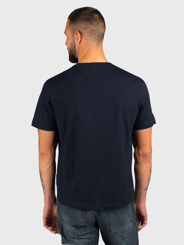 Black T-shirt with contrasting logo print - 2