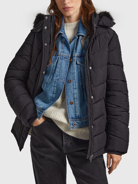 Black jacket with belt 