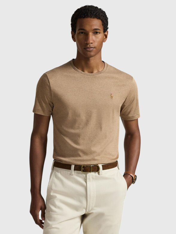 Cotton T-shirt with embroidered logo - 1