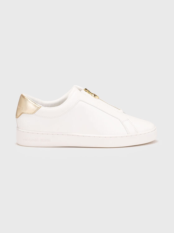 KEATON leather zip up sneakers - 1