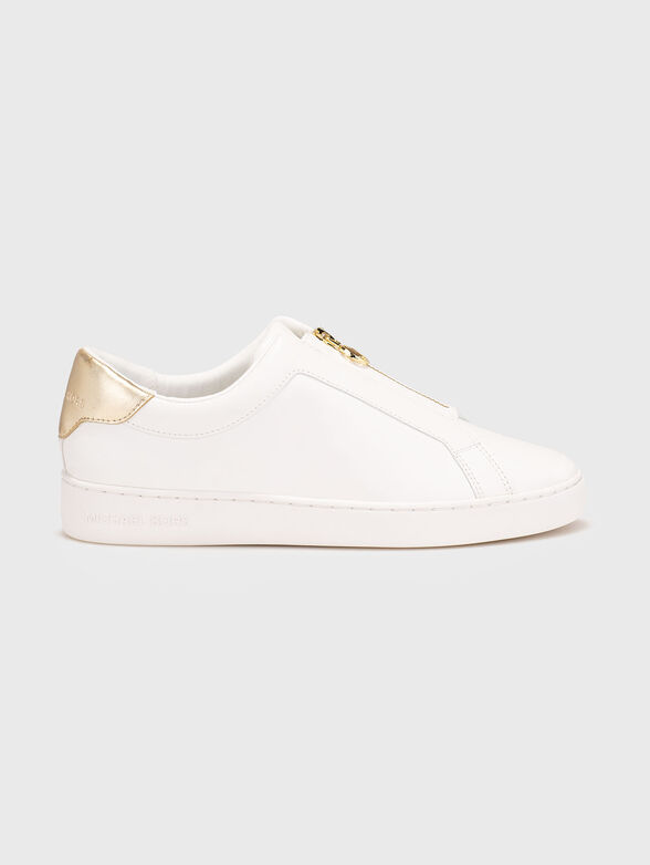 KEATON leather zip up sneakers - 1