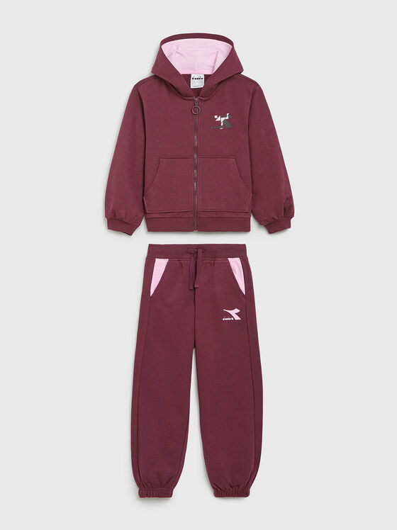 Sports set with fuxia sweatshirt - 1