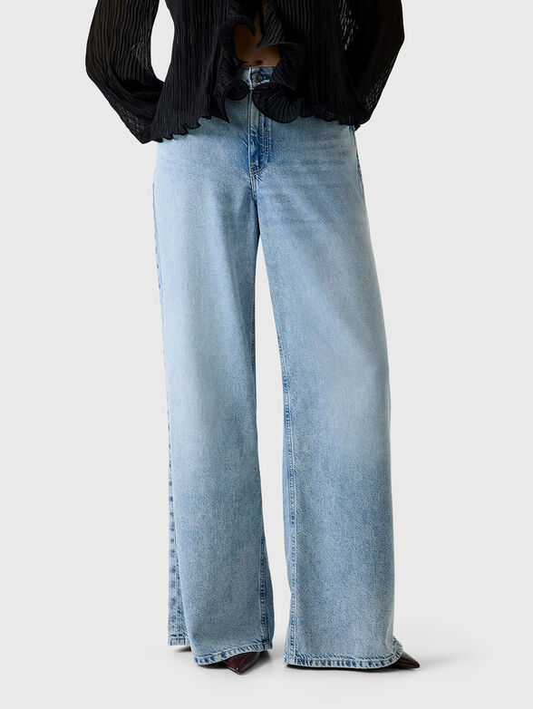 Wide leg jeans in light blue - 1