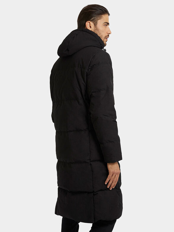 Long padded jacket with hood brand GUESS — Globalbrandsstore.com/en