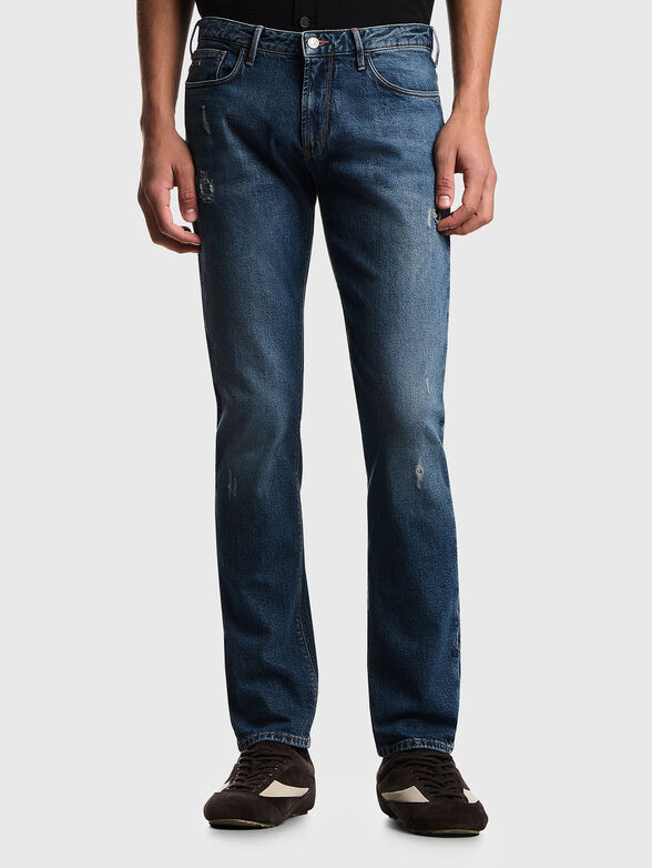 Slim fit ripped denim jeans - 1