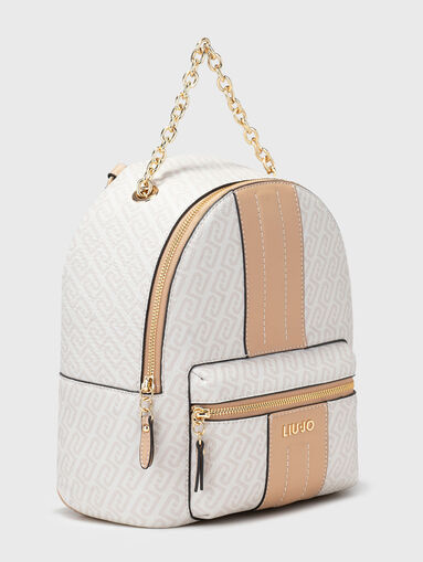Backpack with monogram logo print - 3