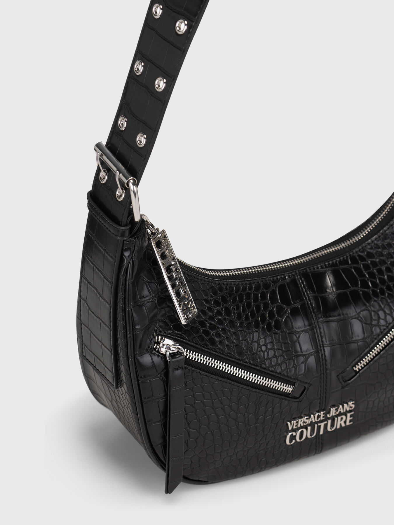 Croc-effect shoulder bag brand VERSACE JEANS COUTURE