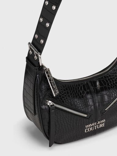 Croc-effect shoulder bag  - 4