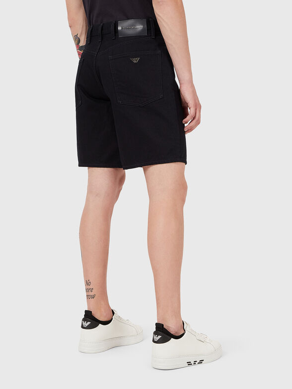 Denim shorts with logo - 2