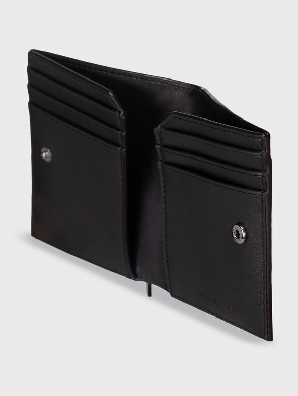 Leather wallet in black - 4