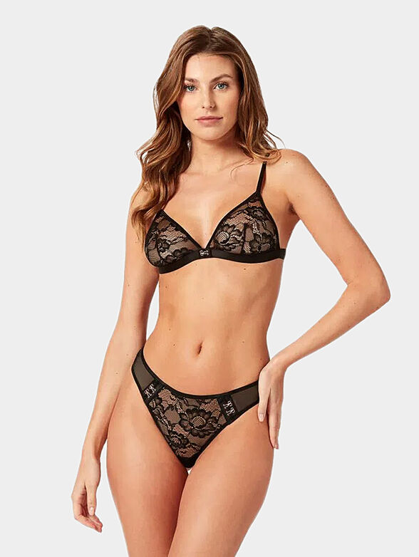 FLORAL bra with lace  - 2