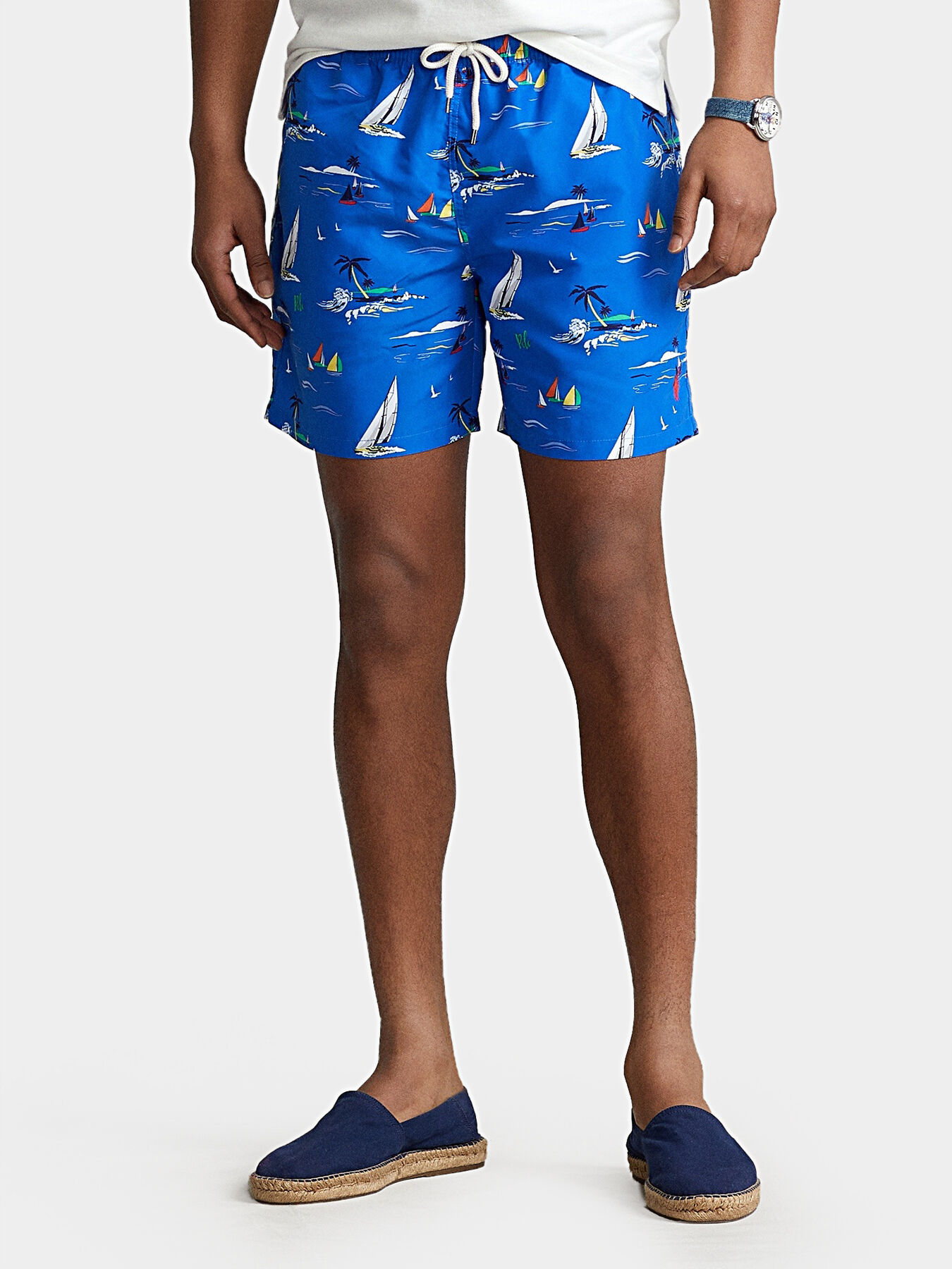 ブランド雑貨総合 print with shorts beach Blue brand LAUREN RALPH POLO シーツ・カバー
