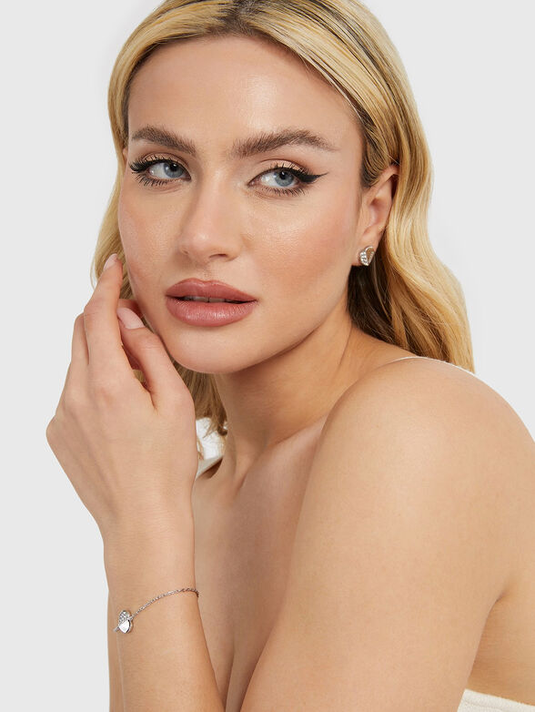 LOVELY earrings with crystals in golden color - 2