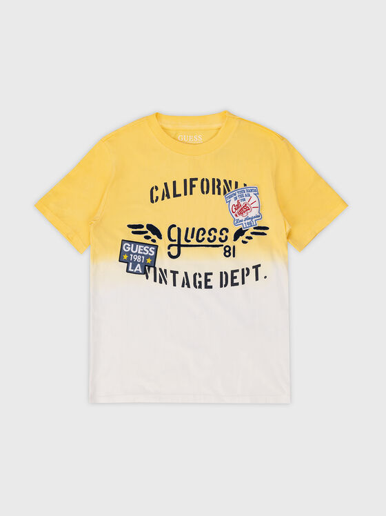 T-shirt in yellow and white - 1