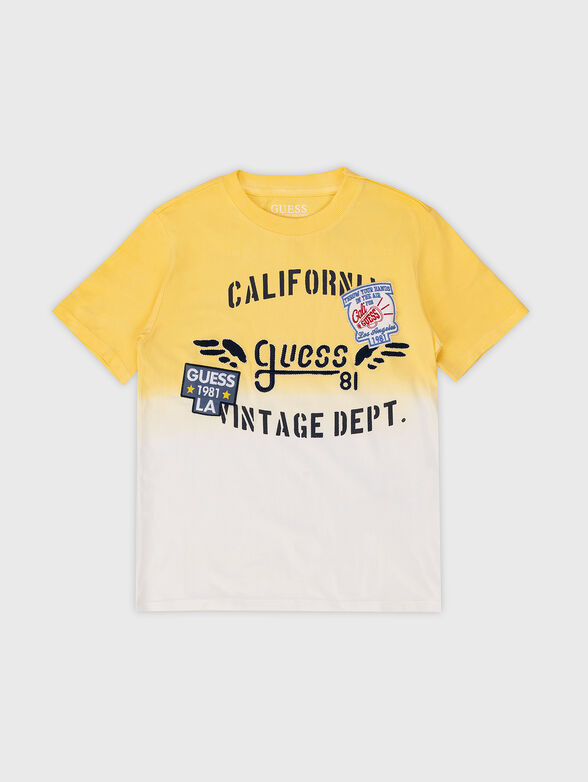 T-shirt in yellow and white - 1