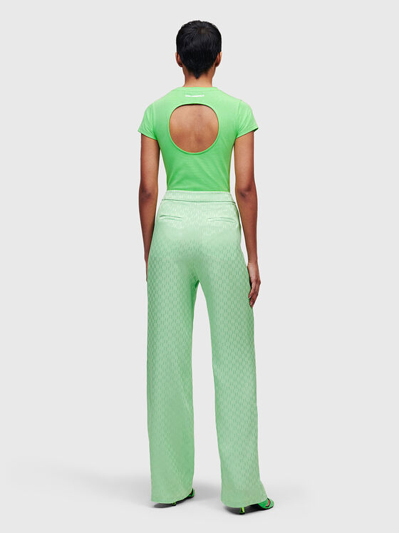 Зелено боди с изрязан акцент - 2