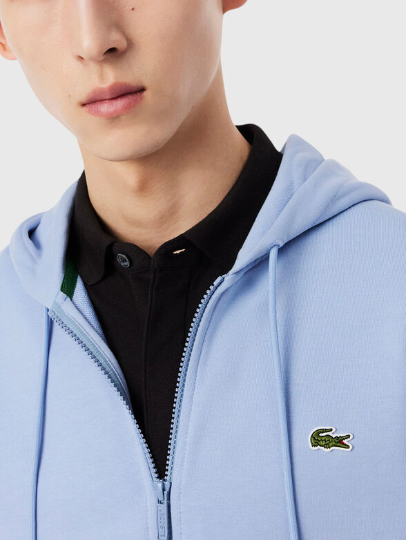 Cotton sweatshirt with logo embroidery - 4