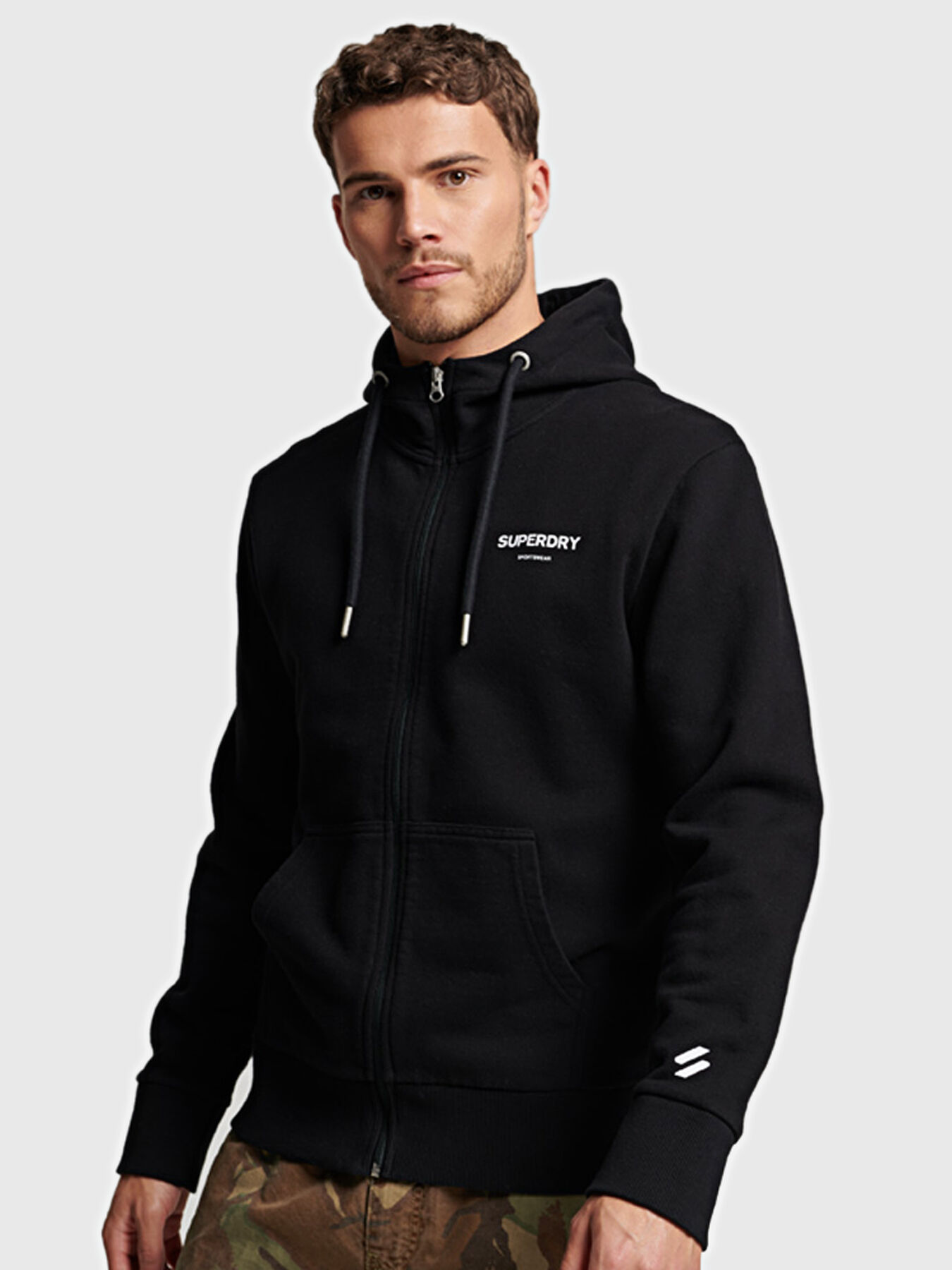 CORE SPORT black hooded sweatshirt brand SUPERDRY