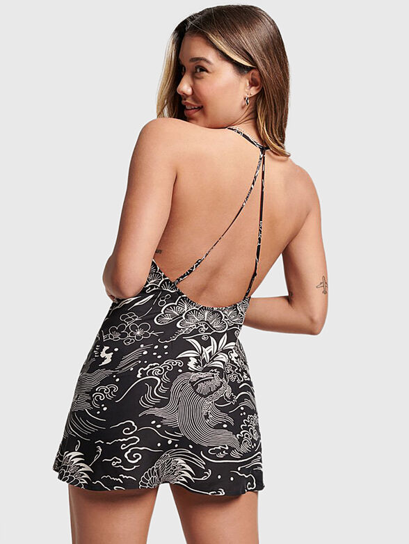 VINTAGE halter neck mini dress - 2