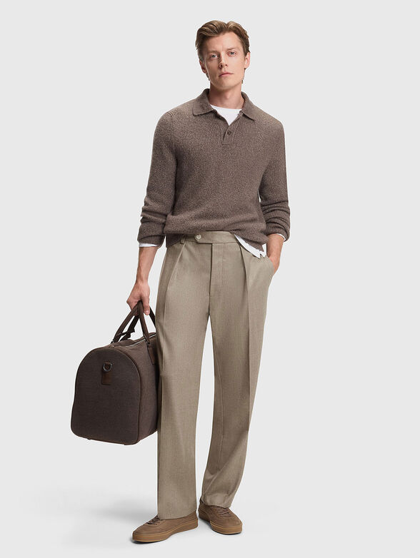 BECKHAM x BOSS relaxed fit trousers in virgin wool - 4