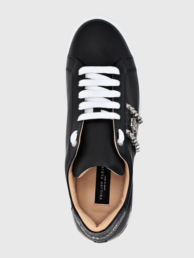 Leather sports shoes with metal studs - 5